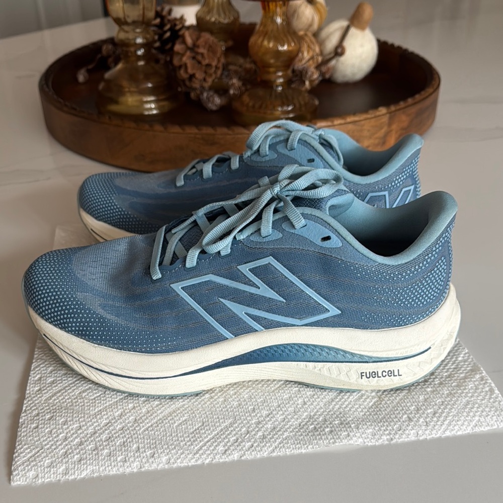 New Balance FuelCell Blue and White Sneakers